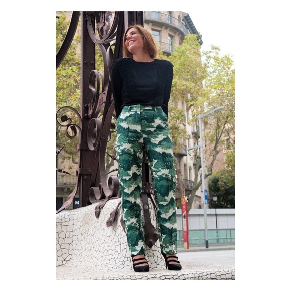 Eva Franco Anthropologie Jacquard Slim Pants - Picture 5 of 5